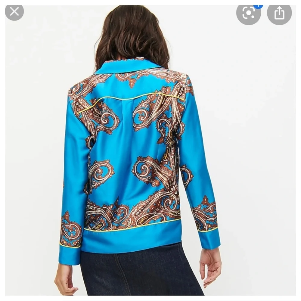 NWT! J Crew Drapey button-up shirt paisley print